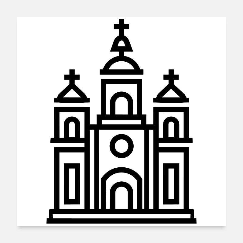 Kathedrale Poster 60x60 cm