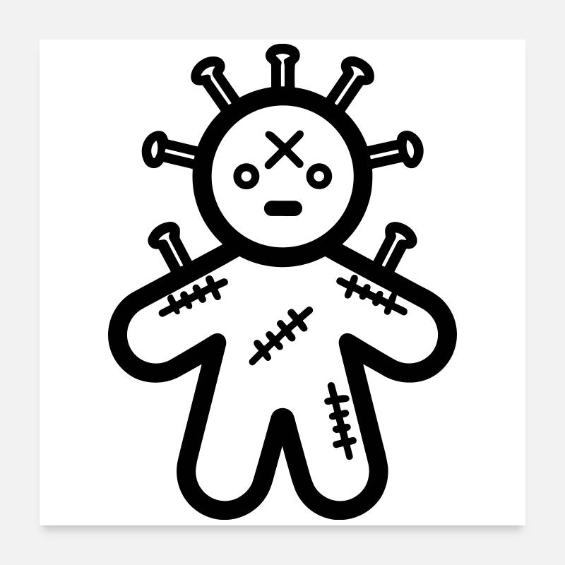 Voodoo-Puppe Poster 60x60 cm