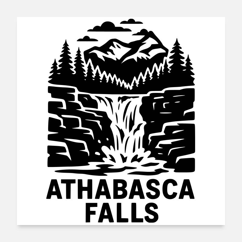 Chutes Athabasca Poster 60 x 60 cm