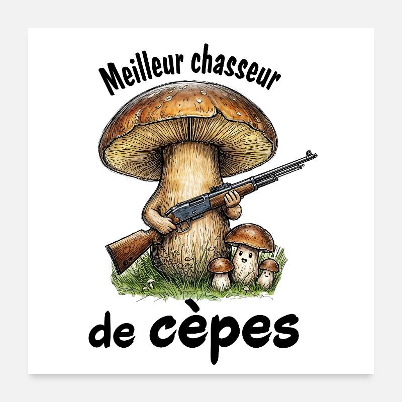 Beste Porcini-Jäger Poster 60x60 cm