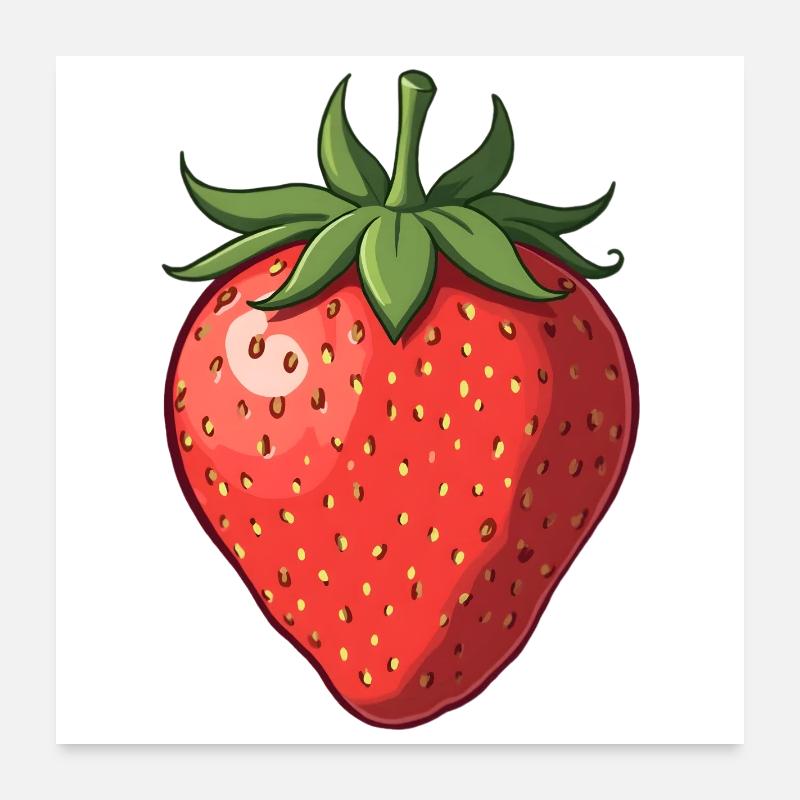 Strawberry Poster 24" x 24" (60x60 cm)