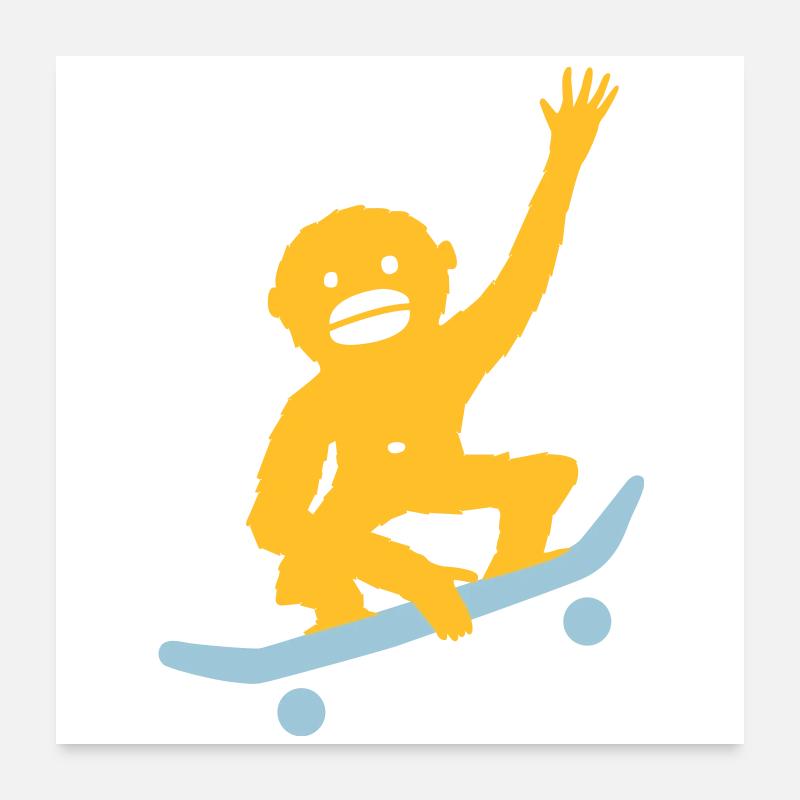 Monkey Tricks Poster 24" x 24" (60x60 cm)