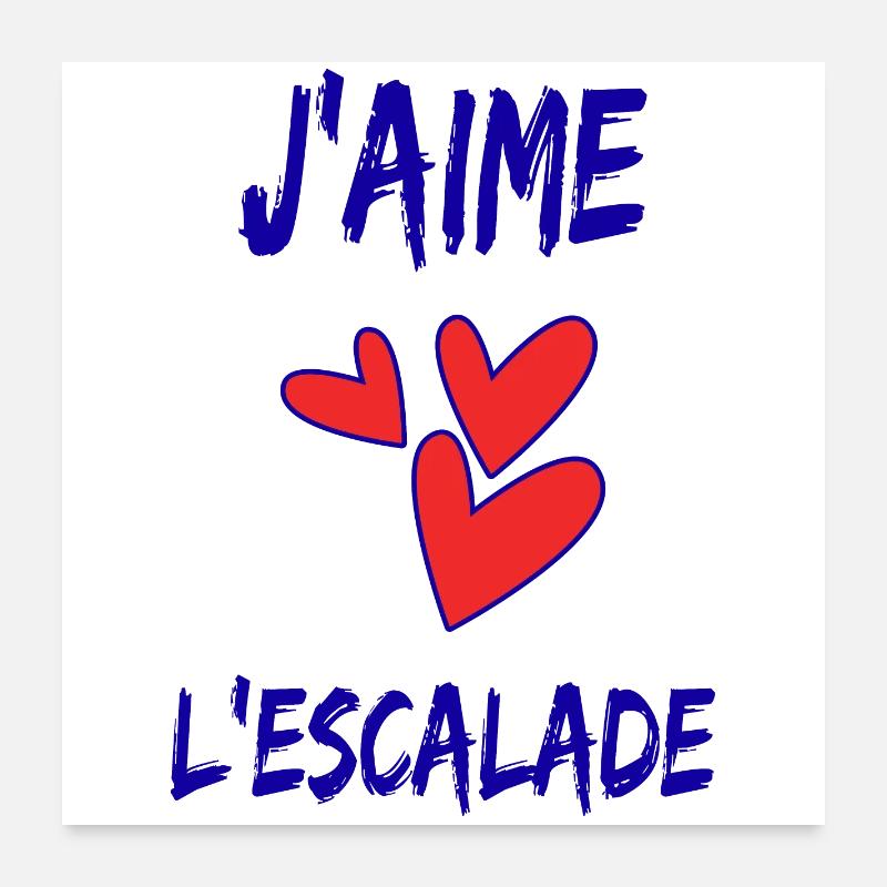 ESCALADE. CLIMB. CLIMBING. ESCALADE. VAN. GRIMPE. Poster 60 x 60 cm