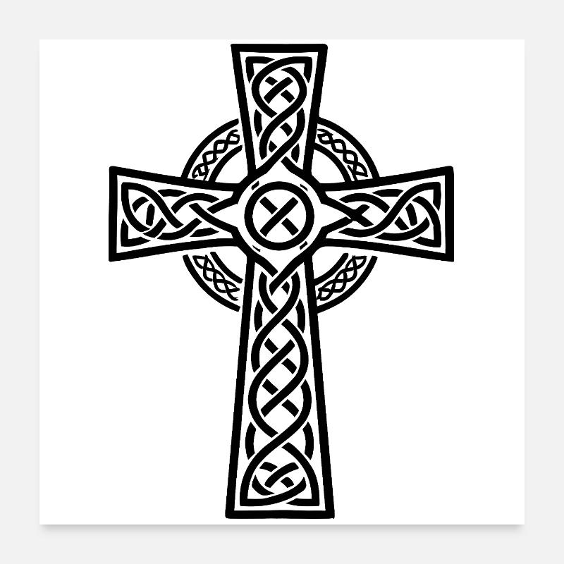 Croix Celtique Poster 60 x 60 cm