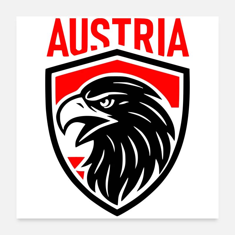 Austria Eagle Coat of Arms AUSTRIA Poster 24" x 24" (60x60 cm)