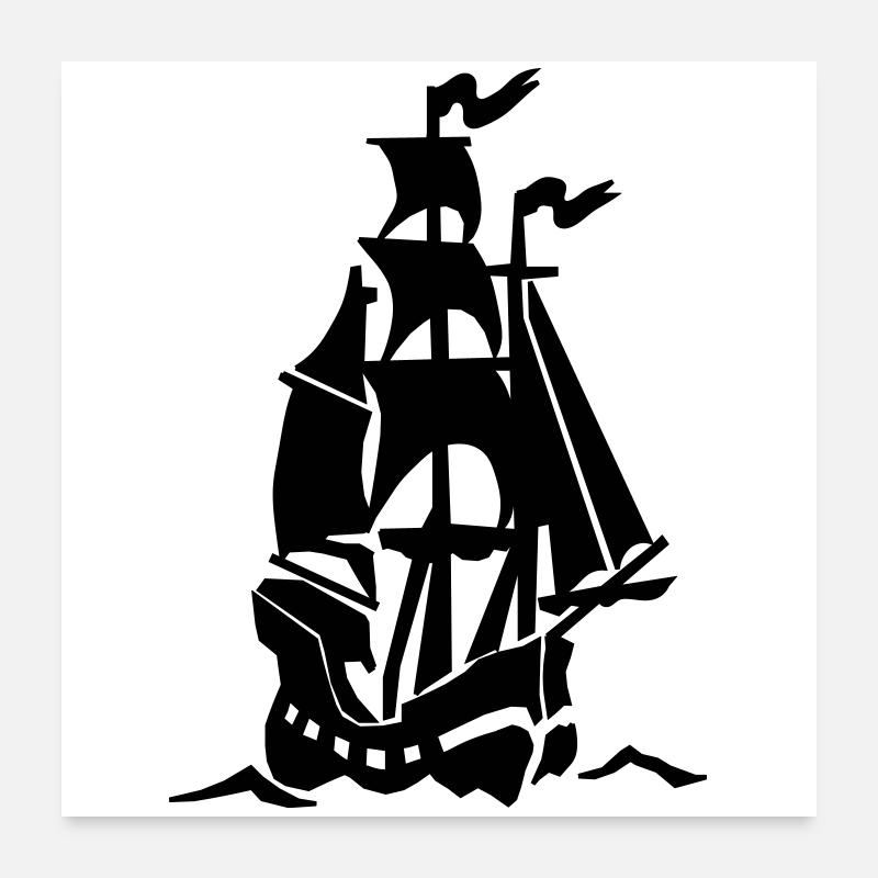 Ship Poster 24" x 24" (60x60 cm)