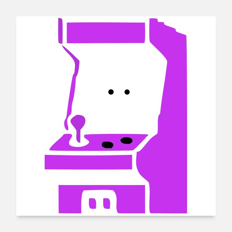 Machine à sous Arcade Silhouette Poster 60 x 60 cm