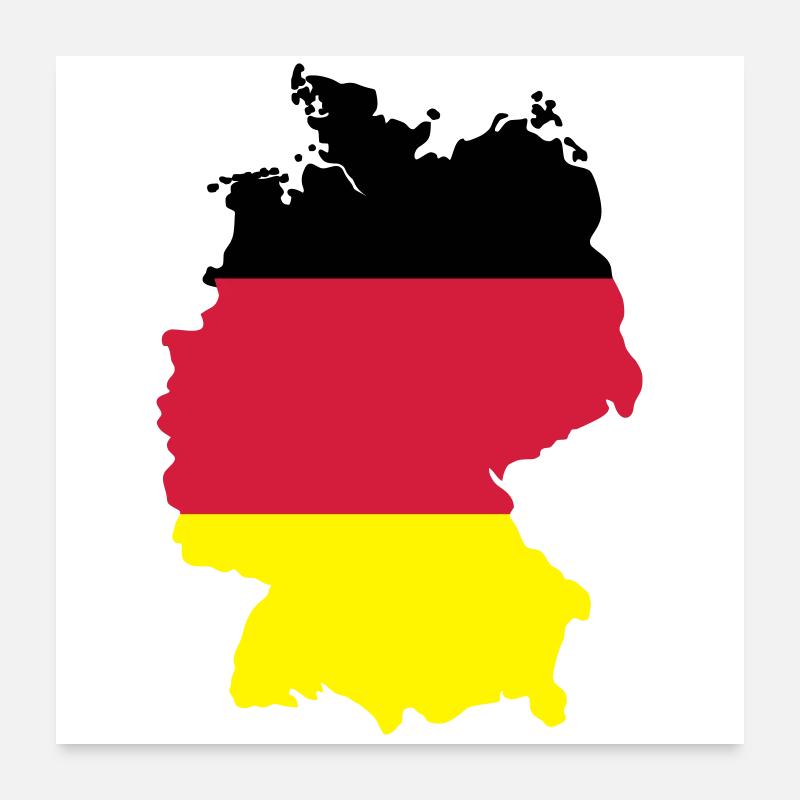 Germany - Poster 24" x 24" (60x60 cm) - white