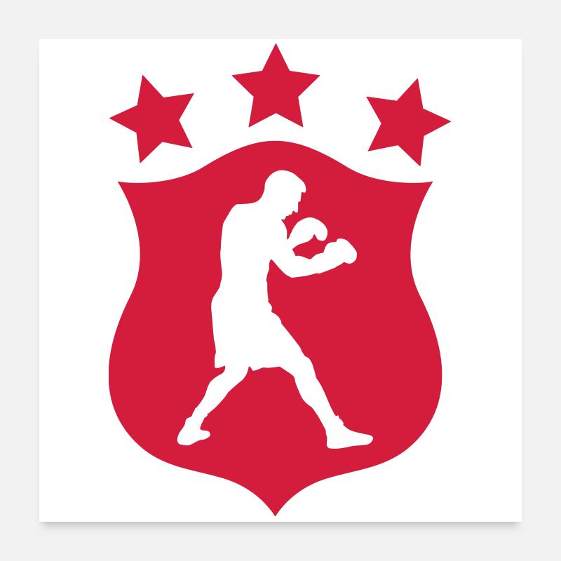 Boxing / Boxen / Boxe Poster 60 x 60 cm