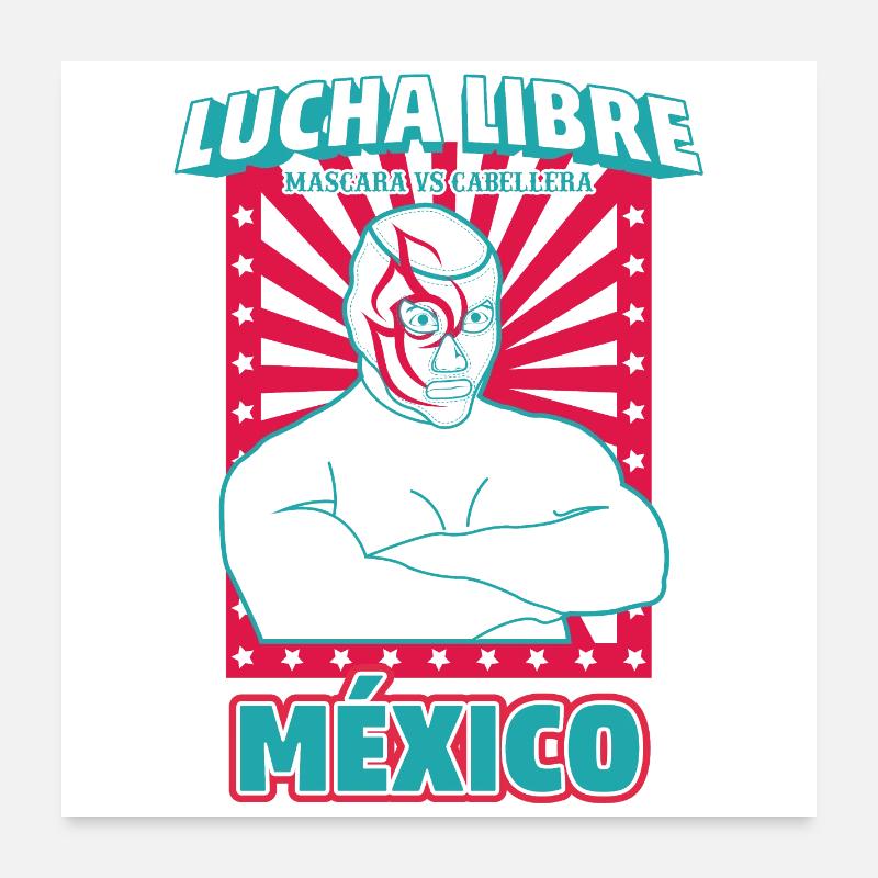 Lutte mexicaine 3 Poster 60 x 60 cm