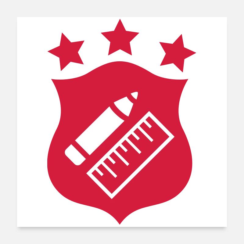 Lehrer - Schule Poster 60x60 cm