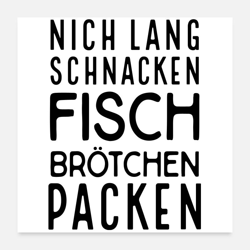 Fischbrötchen Poster 60x60 cm