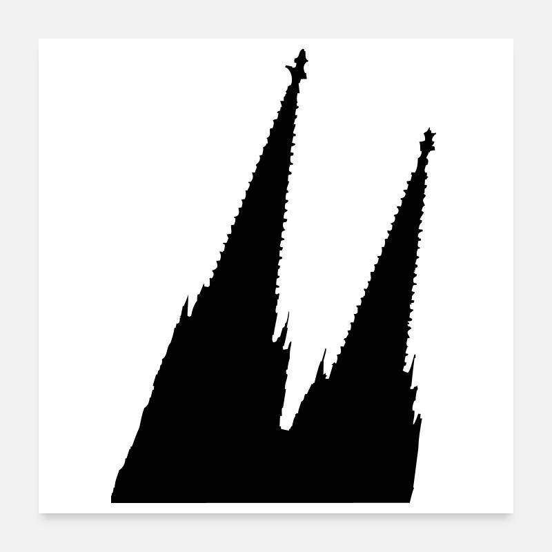Schräger Kölner Dom in Köln Poster 60x60 cm