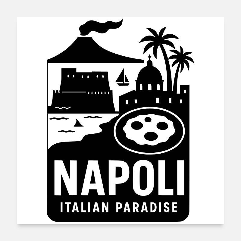Naples Napoli Poster 24" x 24" (60x60 cm)