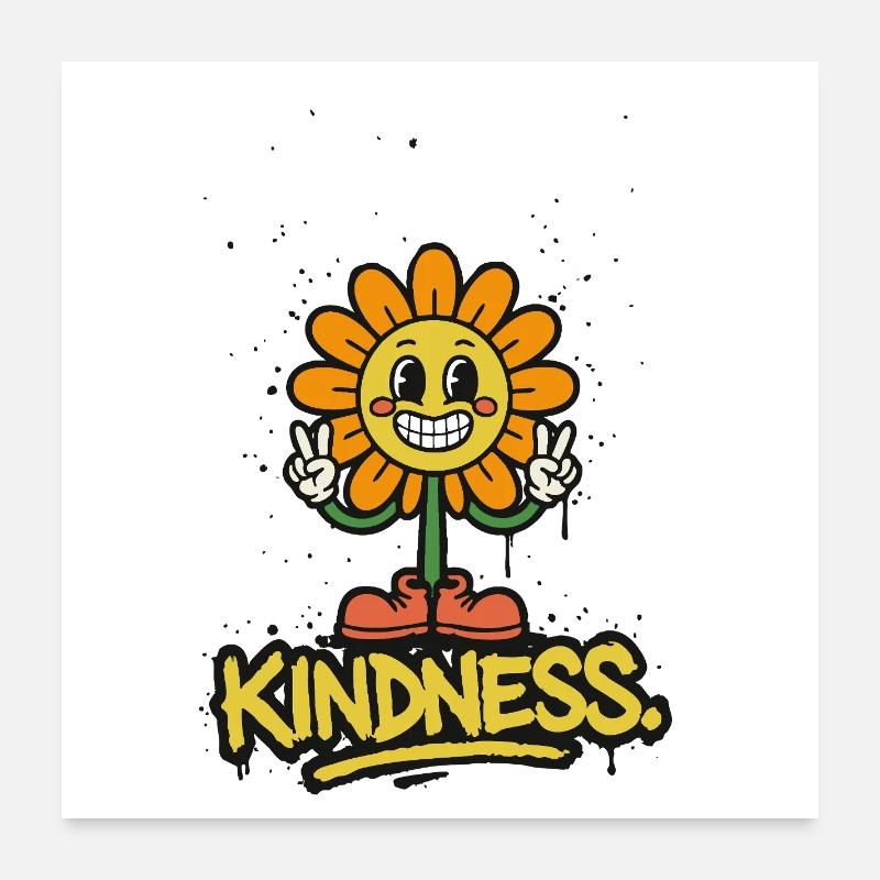 Kill Them With Kindness – Just smile Poster 60x60 cm