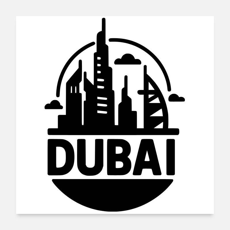 Dubai Silhouette Poster 60 x 60 cm
