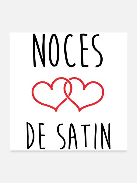 Satin Wedding 24 Years of Love - Poster 24" x 24" (60x60 cm) - white - Front