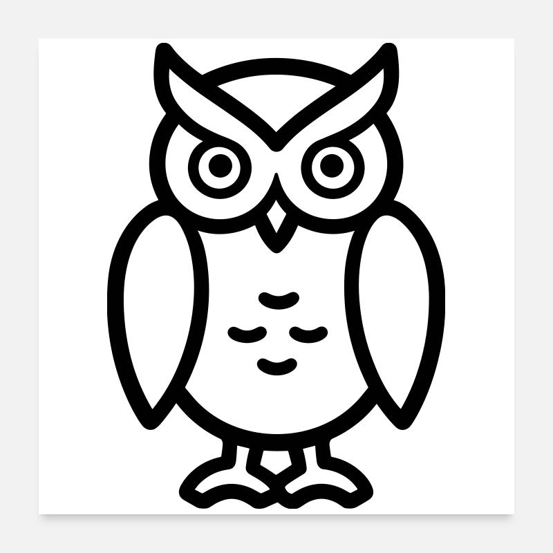 Eule Poster 60x60 cm