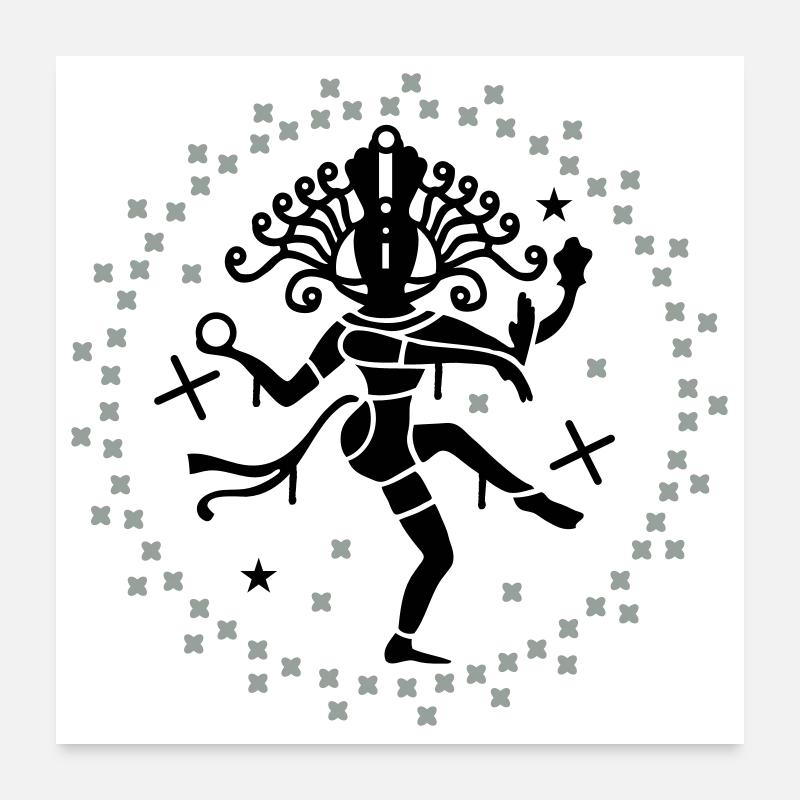 shiva - Poster 60x60 cm - Weiß