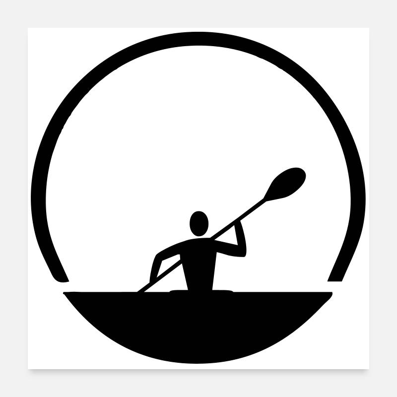Emblème de canoë Poster 60 x 60 cm