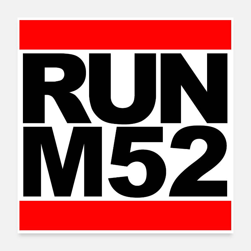 RUN M52 Poster 60x60 cm