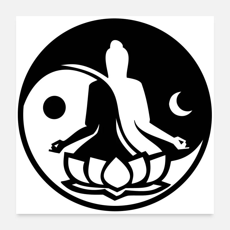 Yin und Yang Poster 60x60 cm