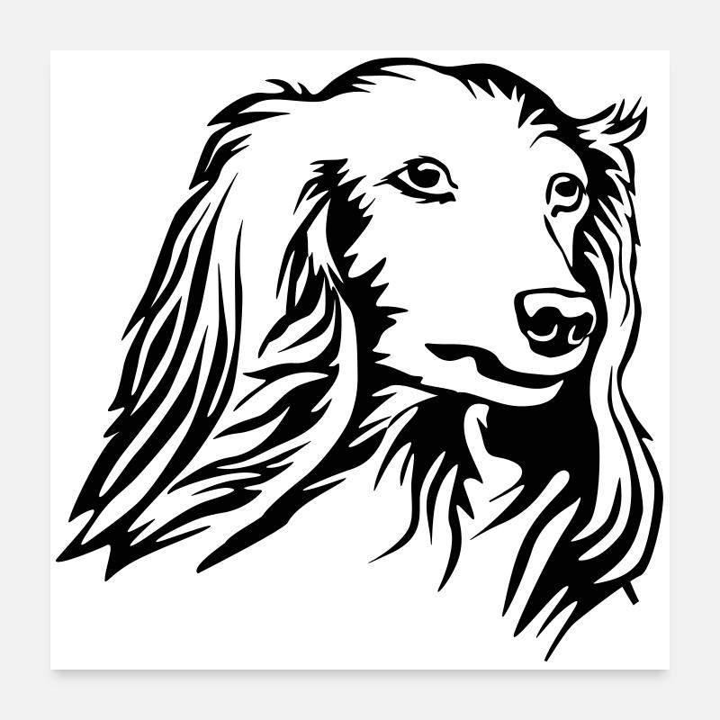 Dachshund head Poster 24" x 24" (60x60 cm)