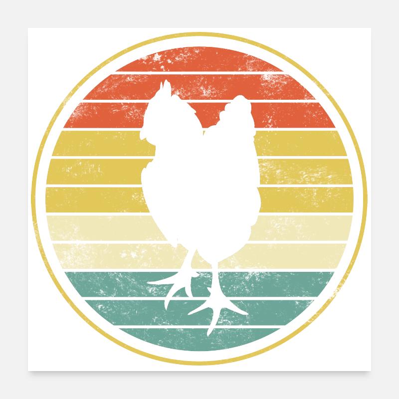 Huhn Hühner Poster 60x60 cm