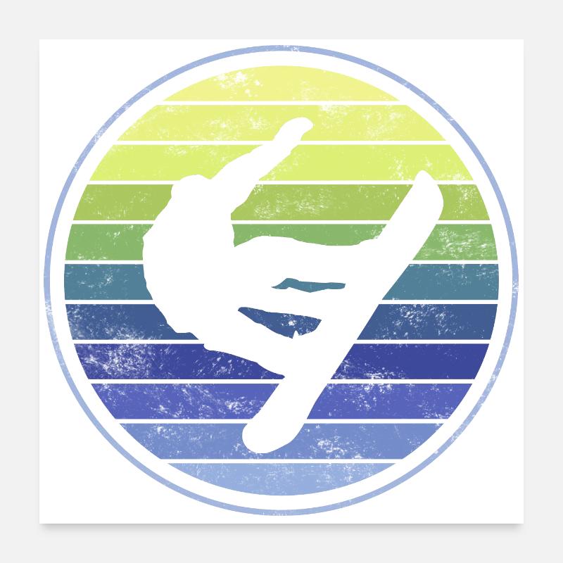 Snowboard snowboarders Poster 24" x 24" (60x60 cm)
