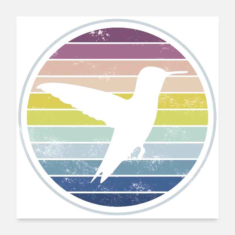 Hummingbird Poster 24" x 24" (60x60 cm)
