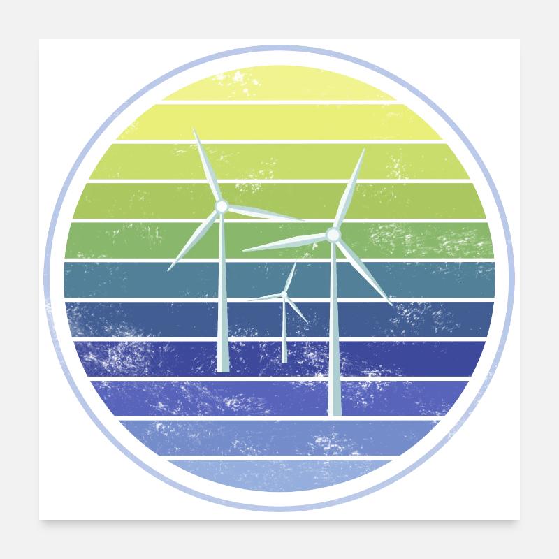Wind Energy Sustainability Poster 24" x 24" (60x60 cm)