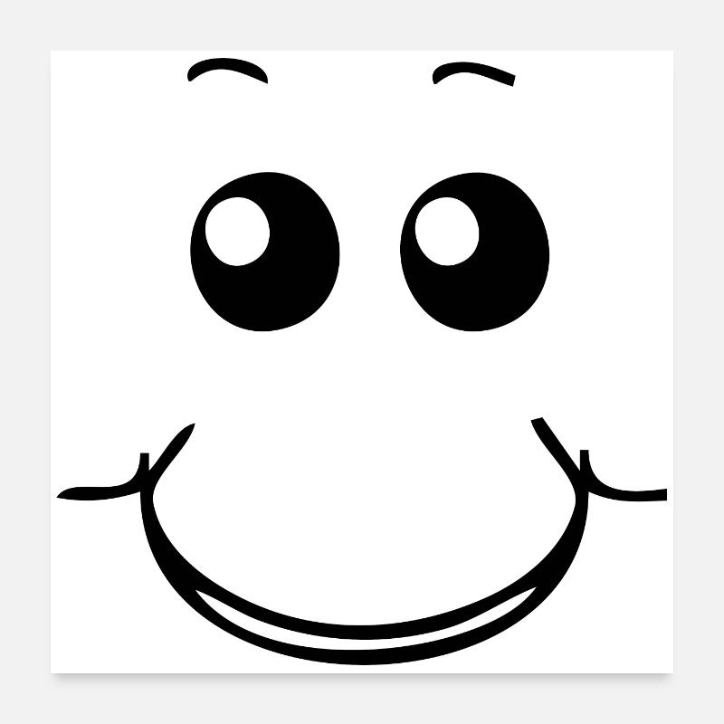 Lächelndes Gesicht Poster 60x60 cm