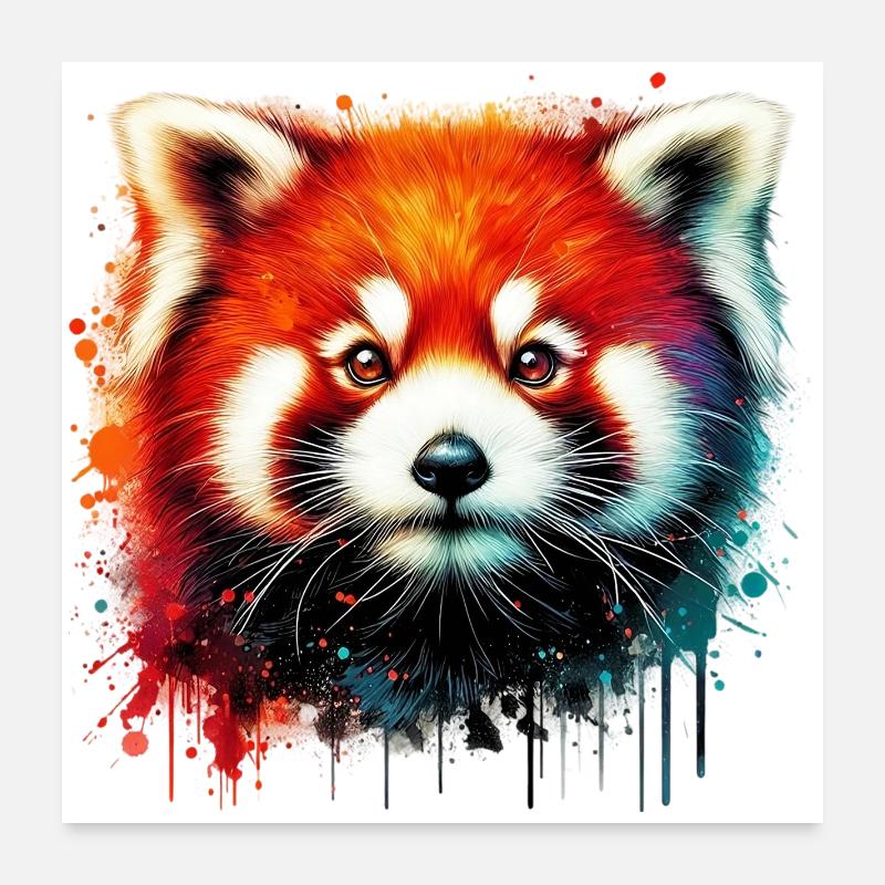 Red panda Poster 24" x 24" (60x60 cm)