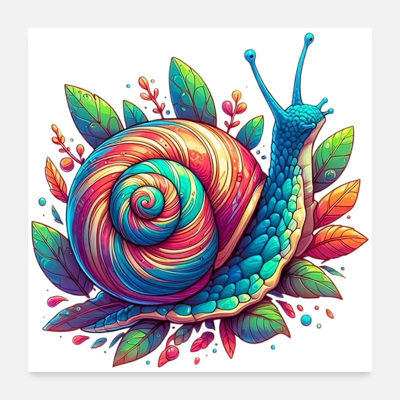 Snail Poster 24" x 24" (60x60 cm)