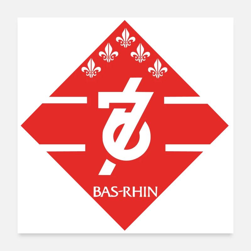 Bas-Rhin Poster 60 x 60 cm