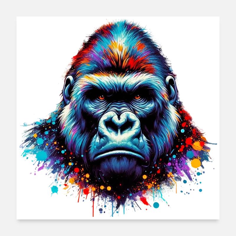 Gorille Poster 60 x 60 cm