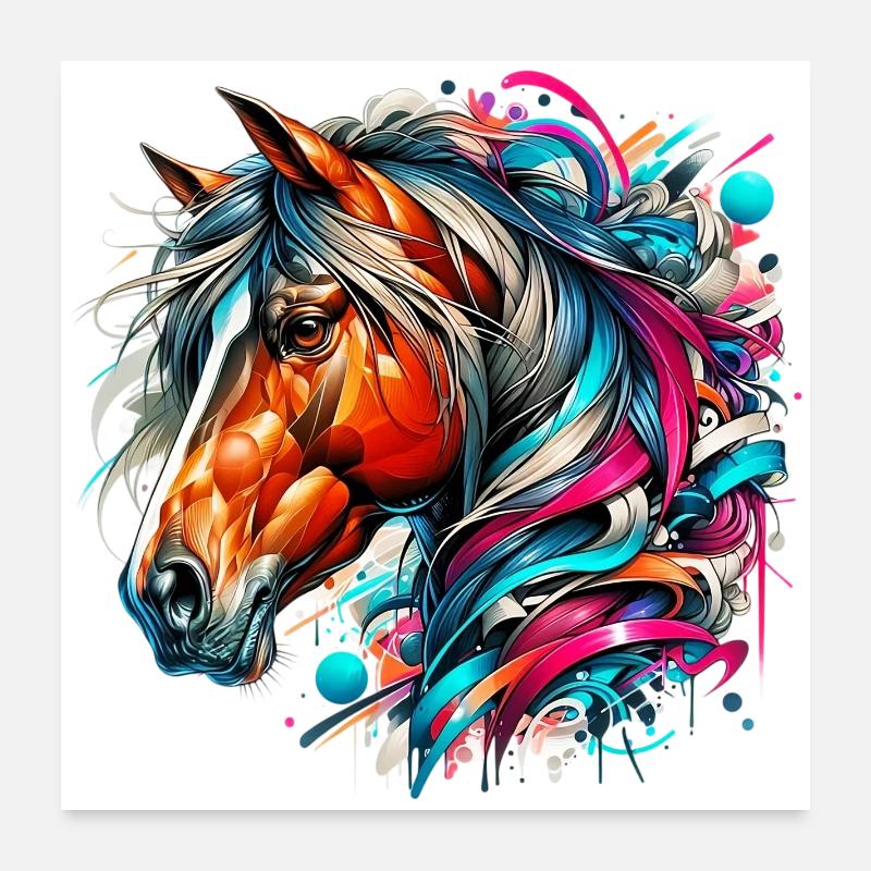 Cheval Poster 60 x 60 cm