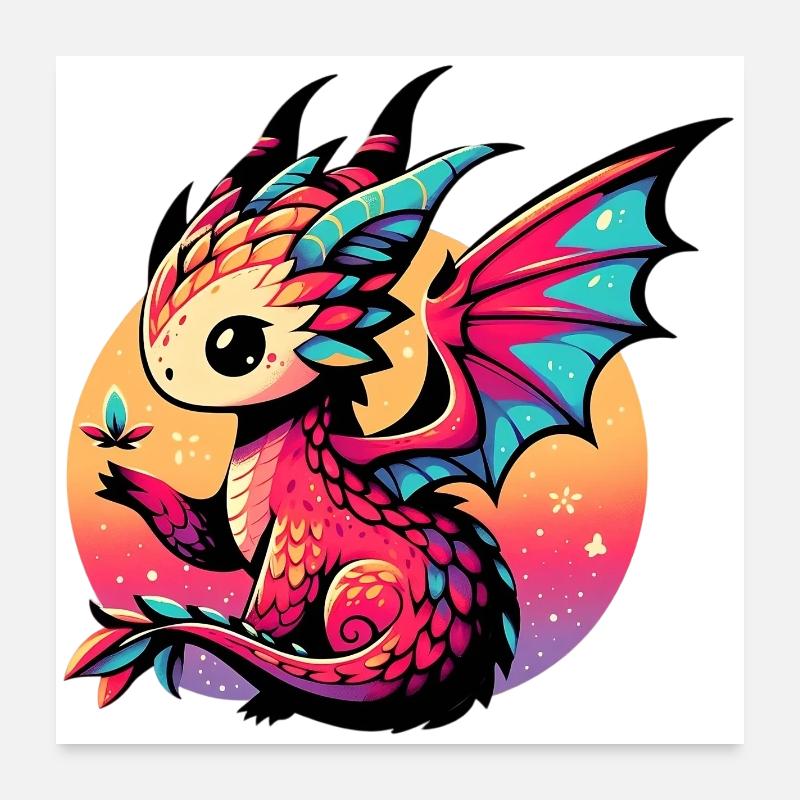 Dragon Poster 60 x 60 cm