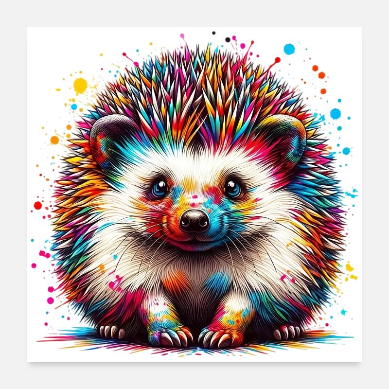 Hedgehog Poster 24" x 24" (60x60 cm)