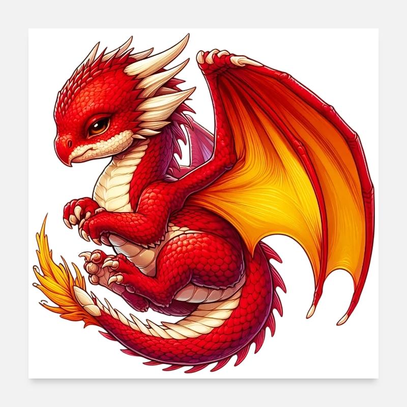 Dragon Poster 60 x 60 cm