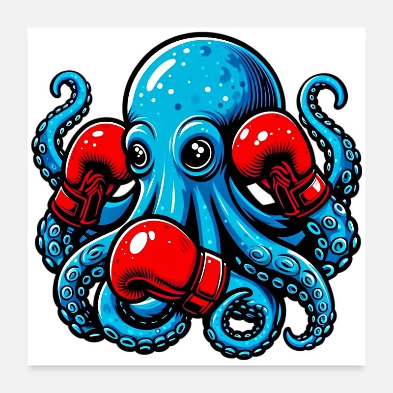 Krake Poster 60x60 cm