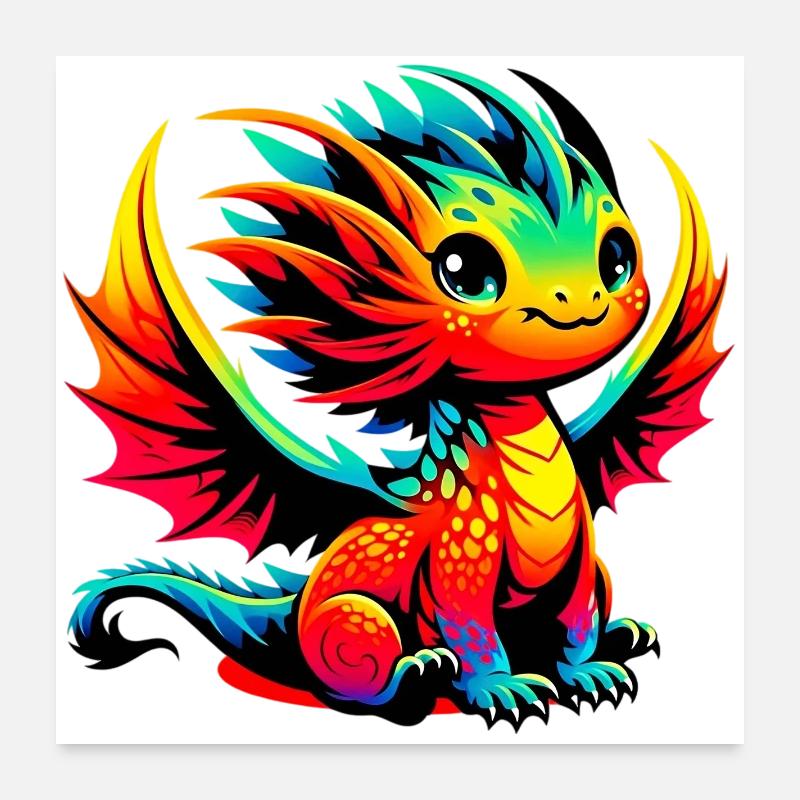 Dragon Poster 24" x 24" (60x60 cm)
