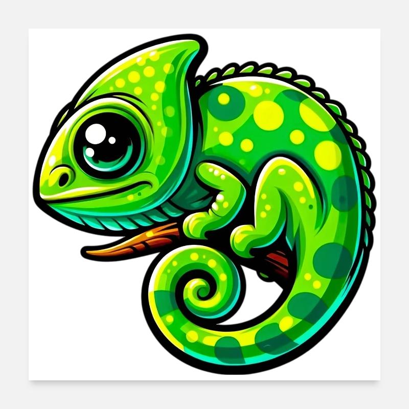 Chamäleon Poster 60x60 cm