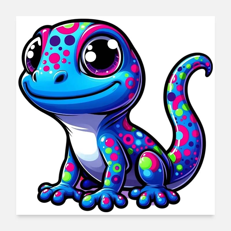 Gecko Poster 60 x 60 cm