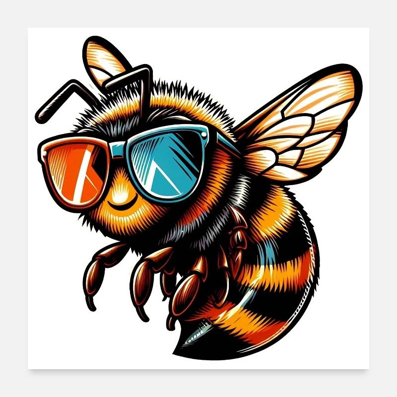 Biene Poster 60x60 cm