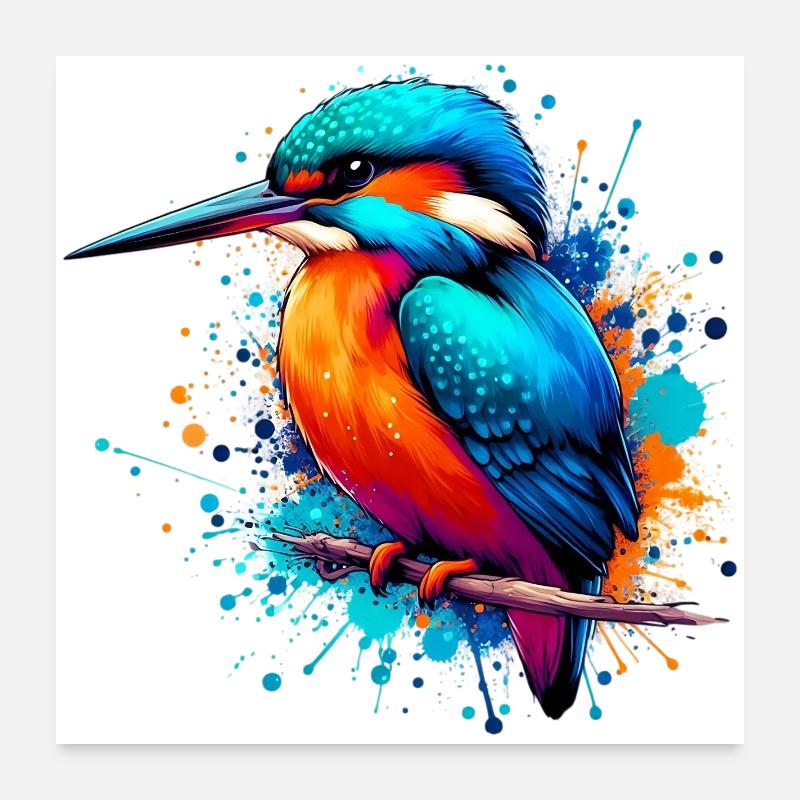 Martin-pêcheur Poster 60 x 60 cm