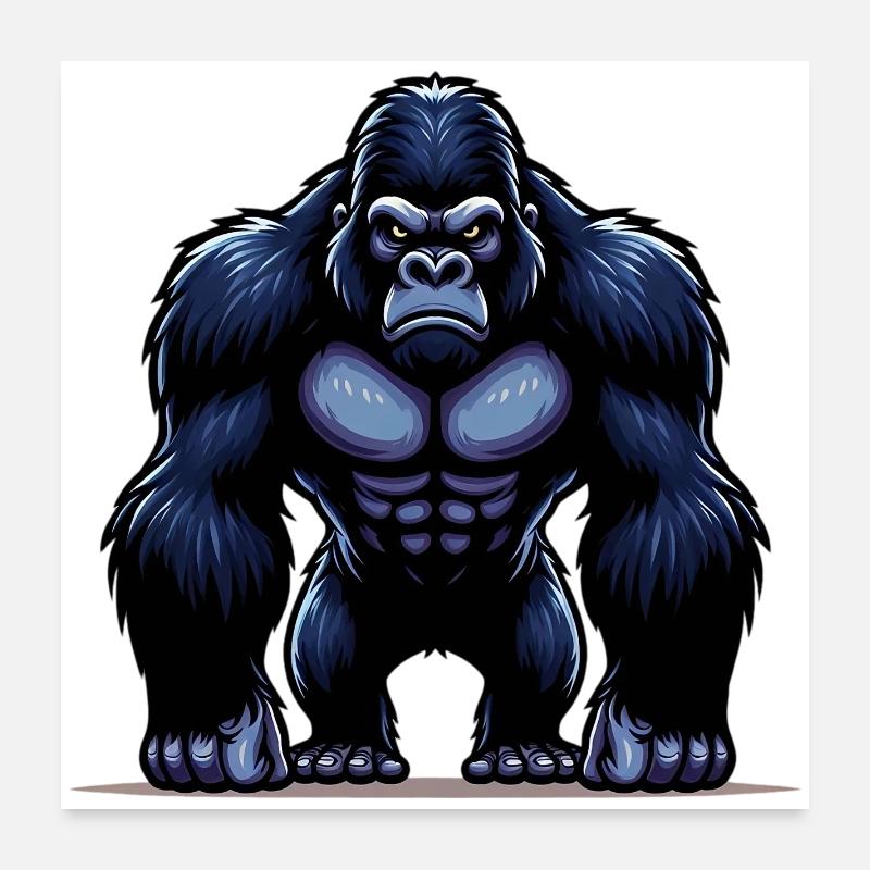 Gorille Poster 60 x 60 cm