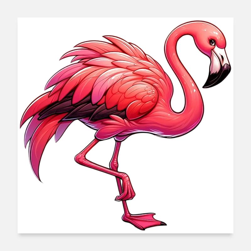 Flamingo Poster 24" x 24" (60x60 cm)