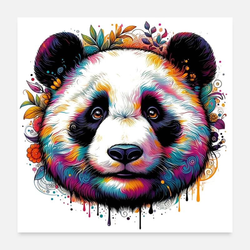 Panda Poster 60 x 60 cm