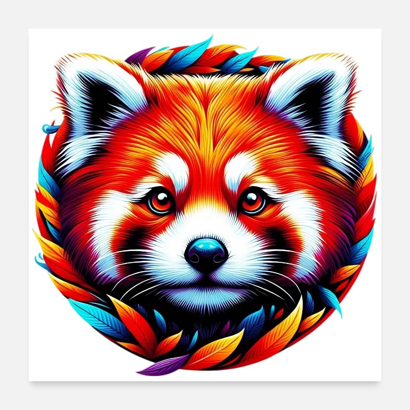 Red panda Poster 24" x 24" (60x60 cm)